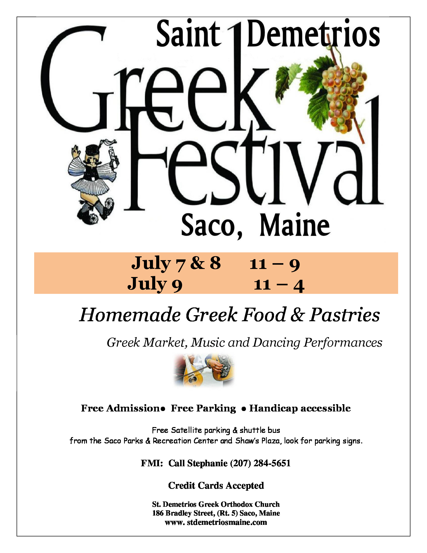 Saco Maine Greek Festival at St. Demetrios Greek Church