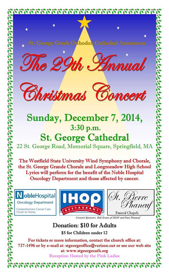 annual christmas concert at st george greek orthodox greek orthodox christmas date