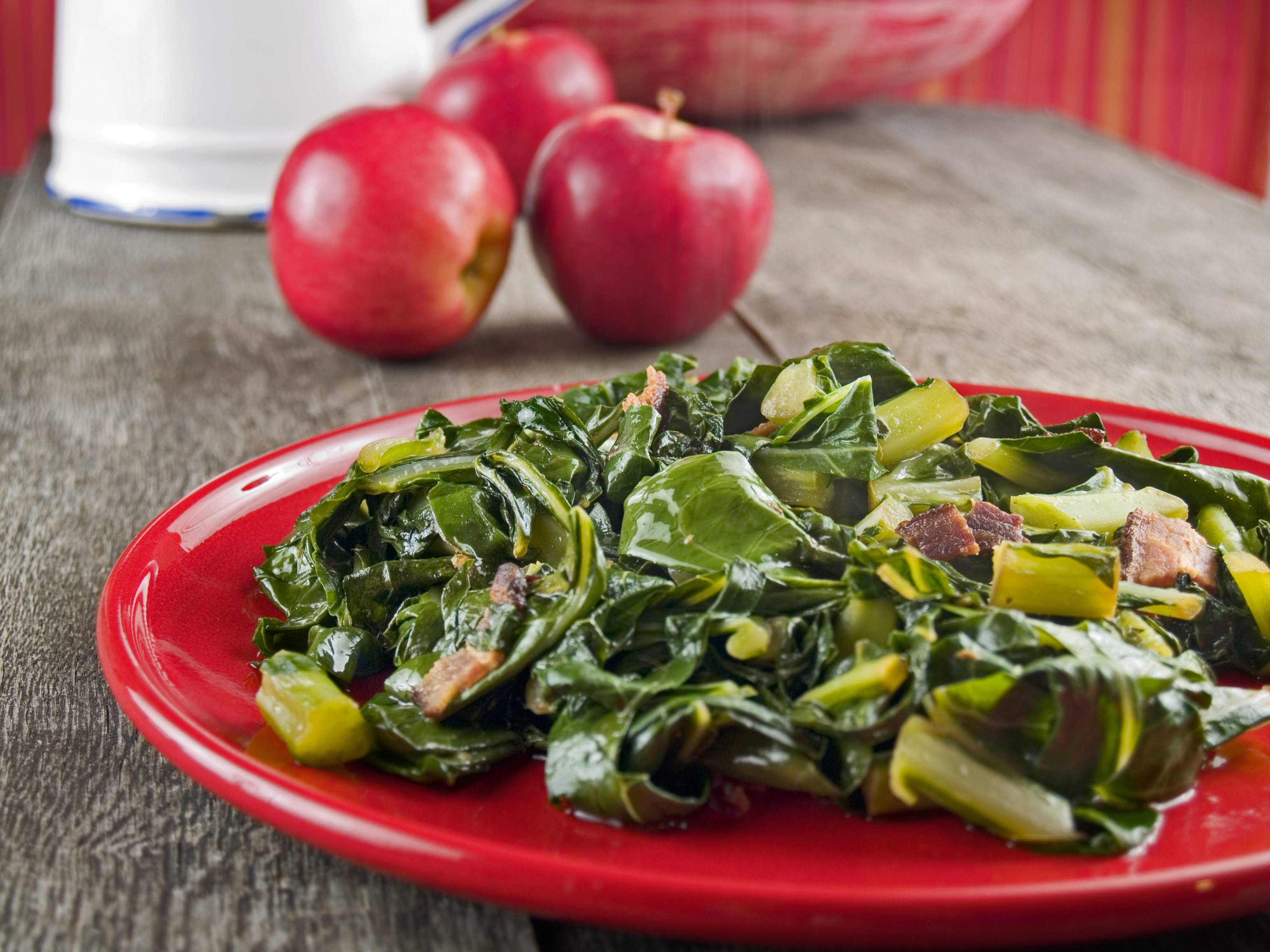 Recipe for Greek Collard Greens With Pancetta
