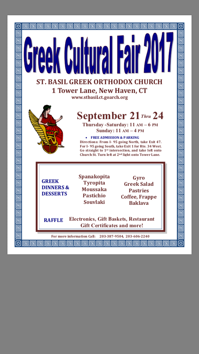 Greek Cultural Fair Festival at St. Basil Greek Church New Haven CT