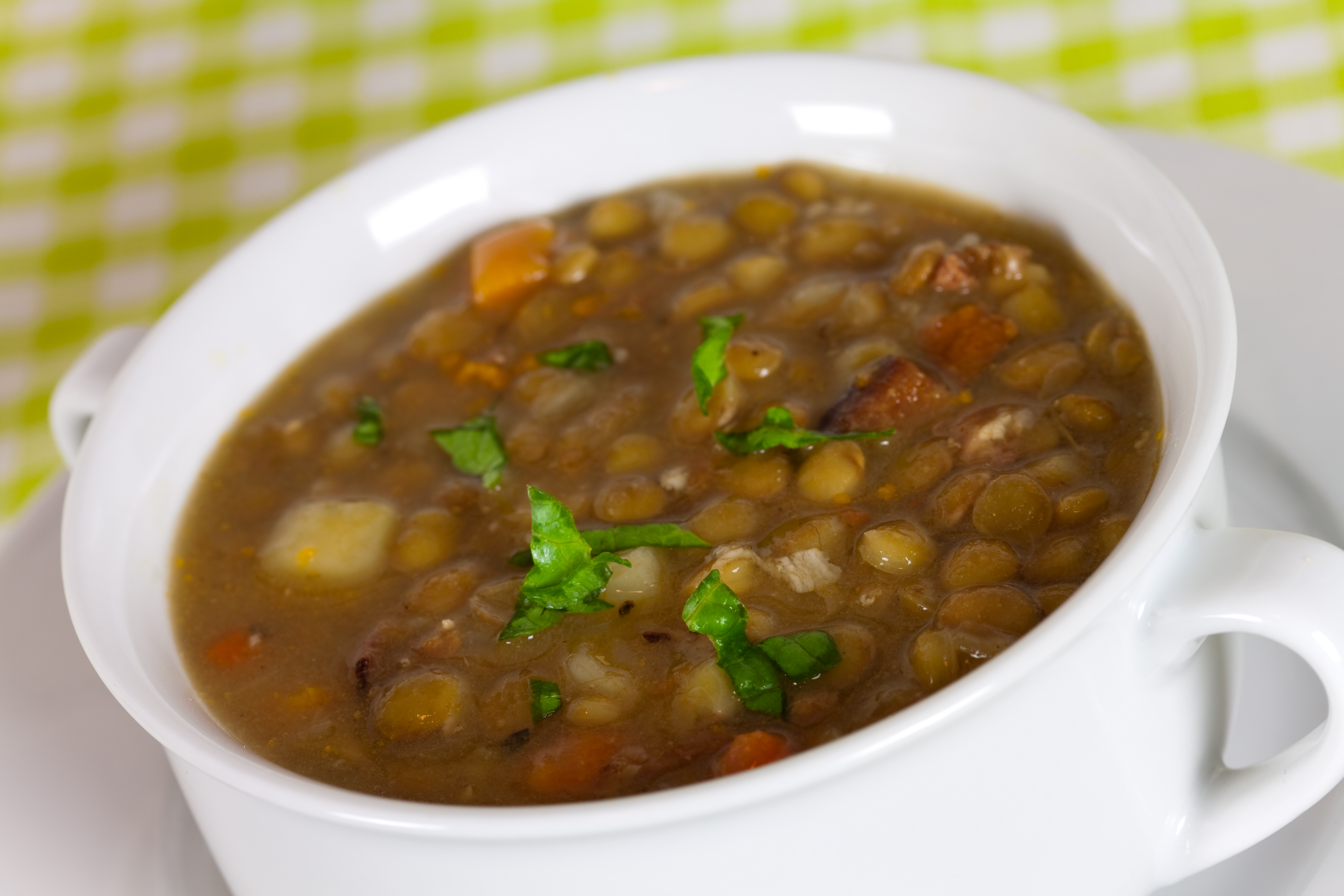 Recipe for Greek Lentil Soup with Swiss Chard