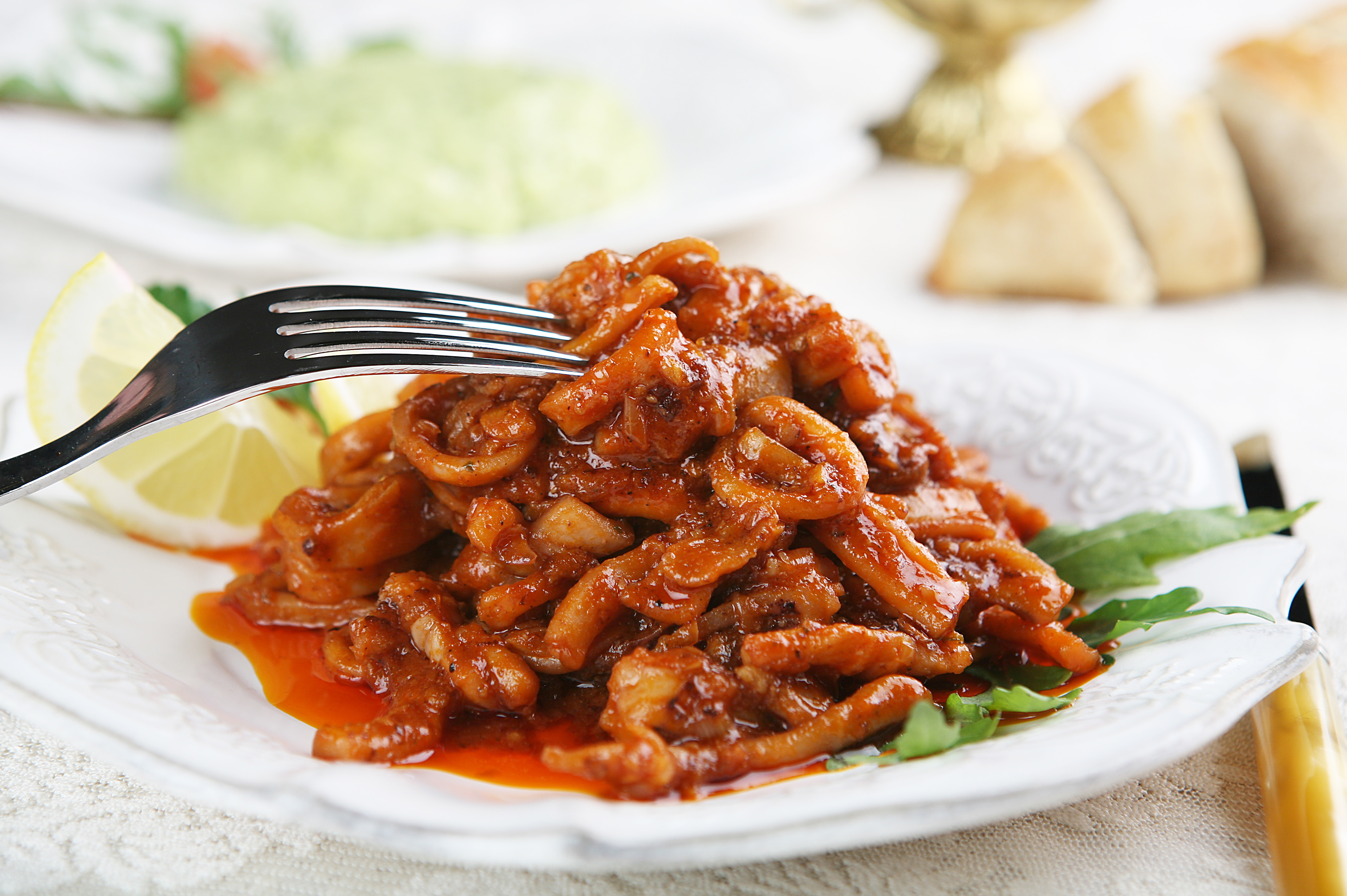 Recipe for Greek Style Squid in Tomato Sauce
