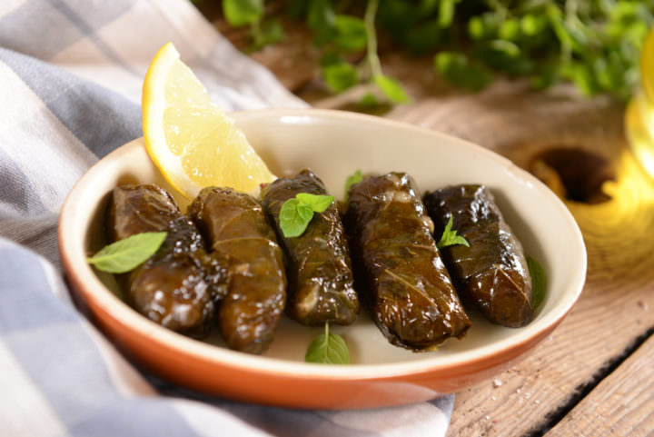 Recipe for Vegan Greek Style Stuffed Grape Leaves
