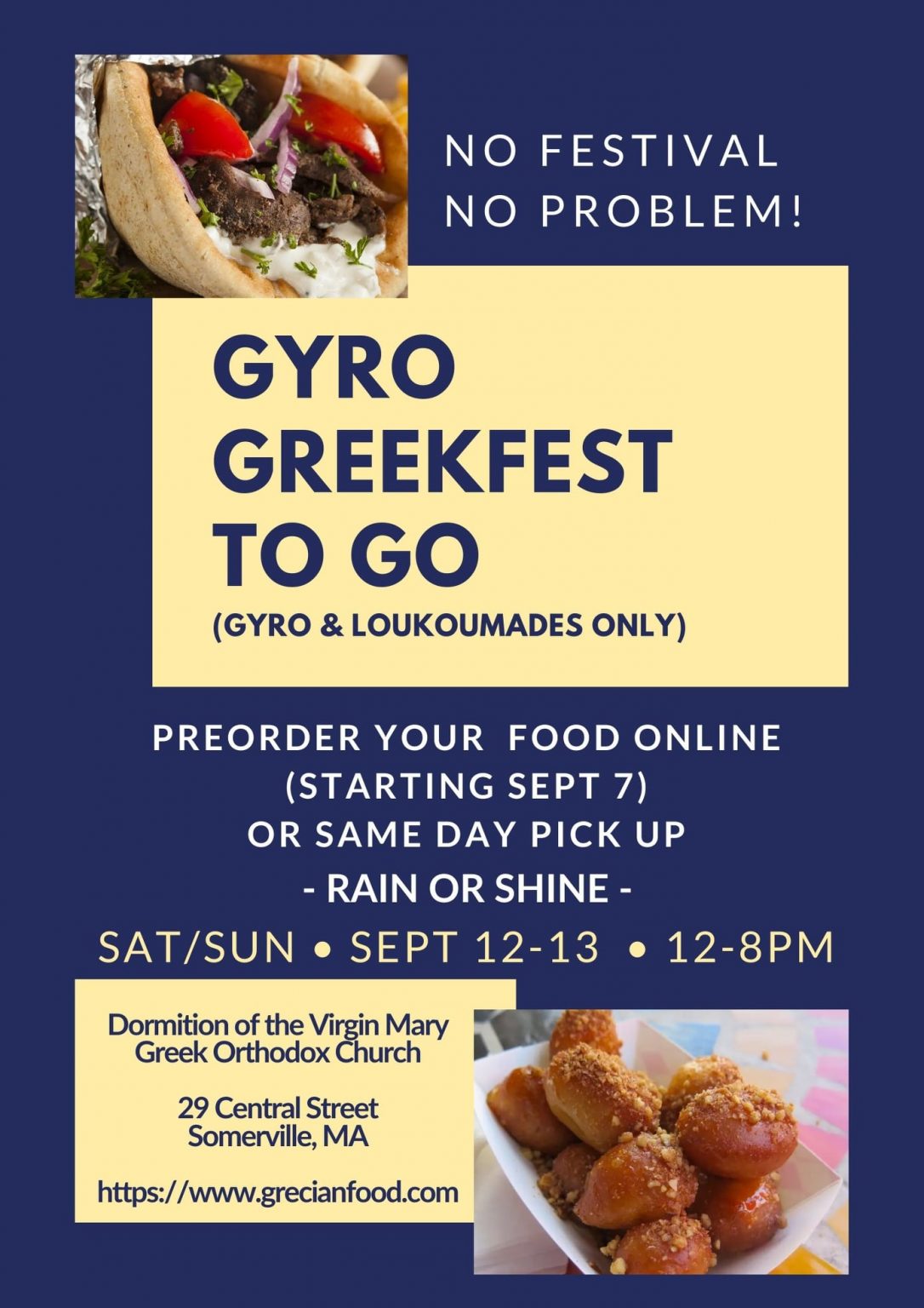 Somerville MA Greek Festival at Dormition of the Virgin Mary Greek