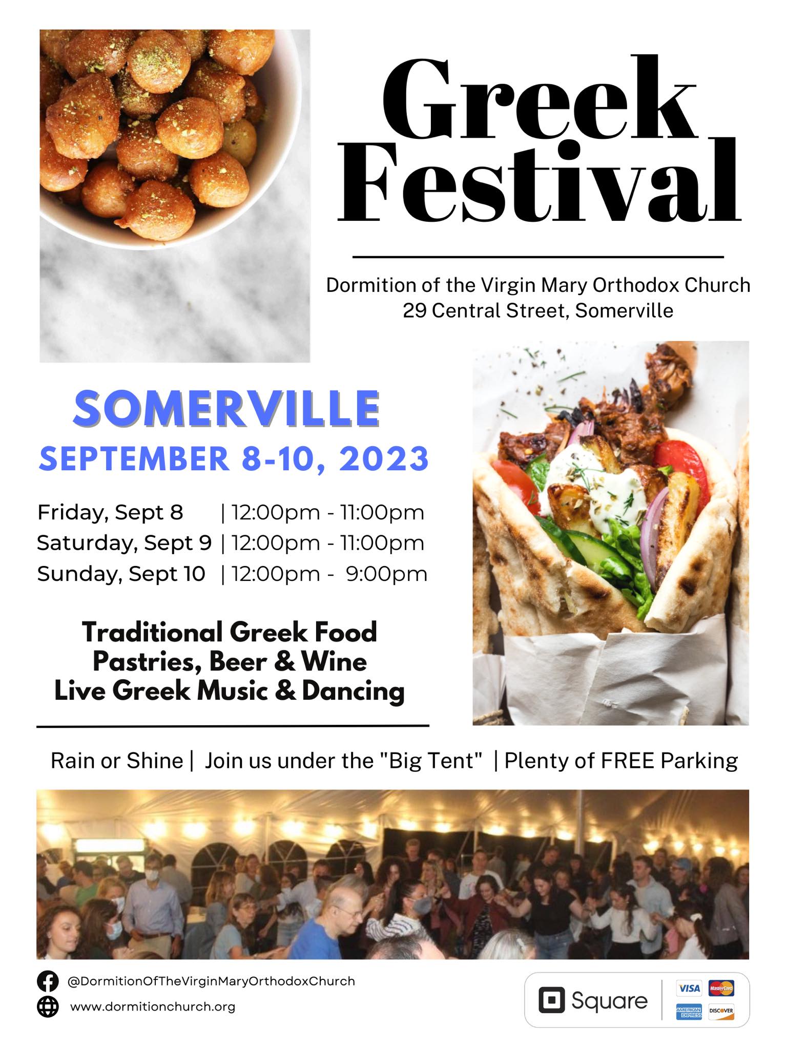 Somerville MA Greek Festival at Dormition of the Virgin Mary Greek