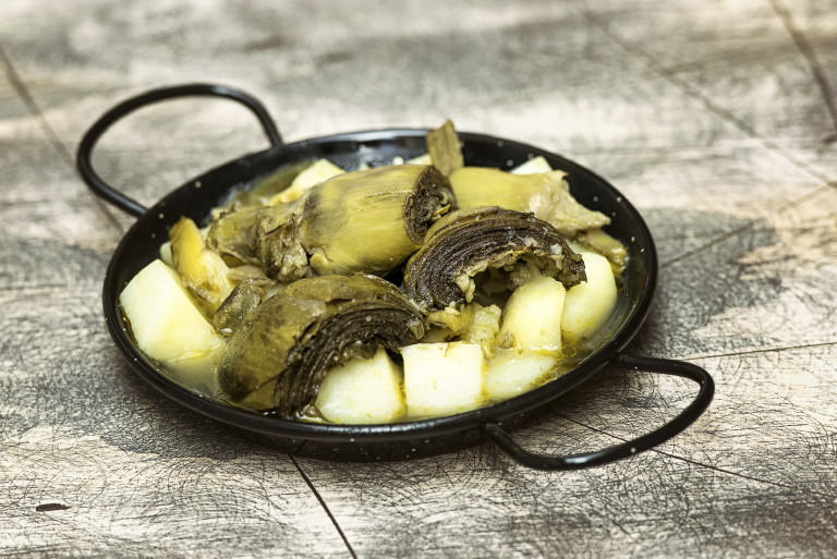 Artichoke Stew Aginares A La Polita Recipe