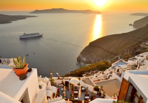 Fira is the Bustling Transit Hub of Santorini