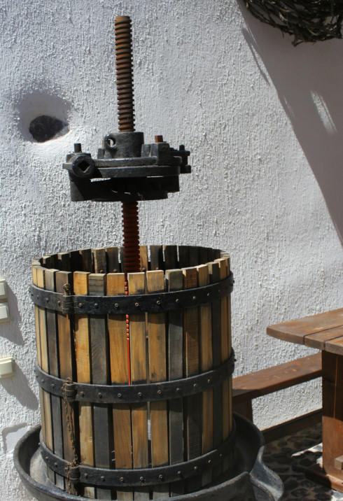 Antique Wine Press in Santorini, Greece