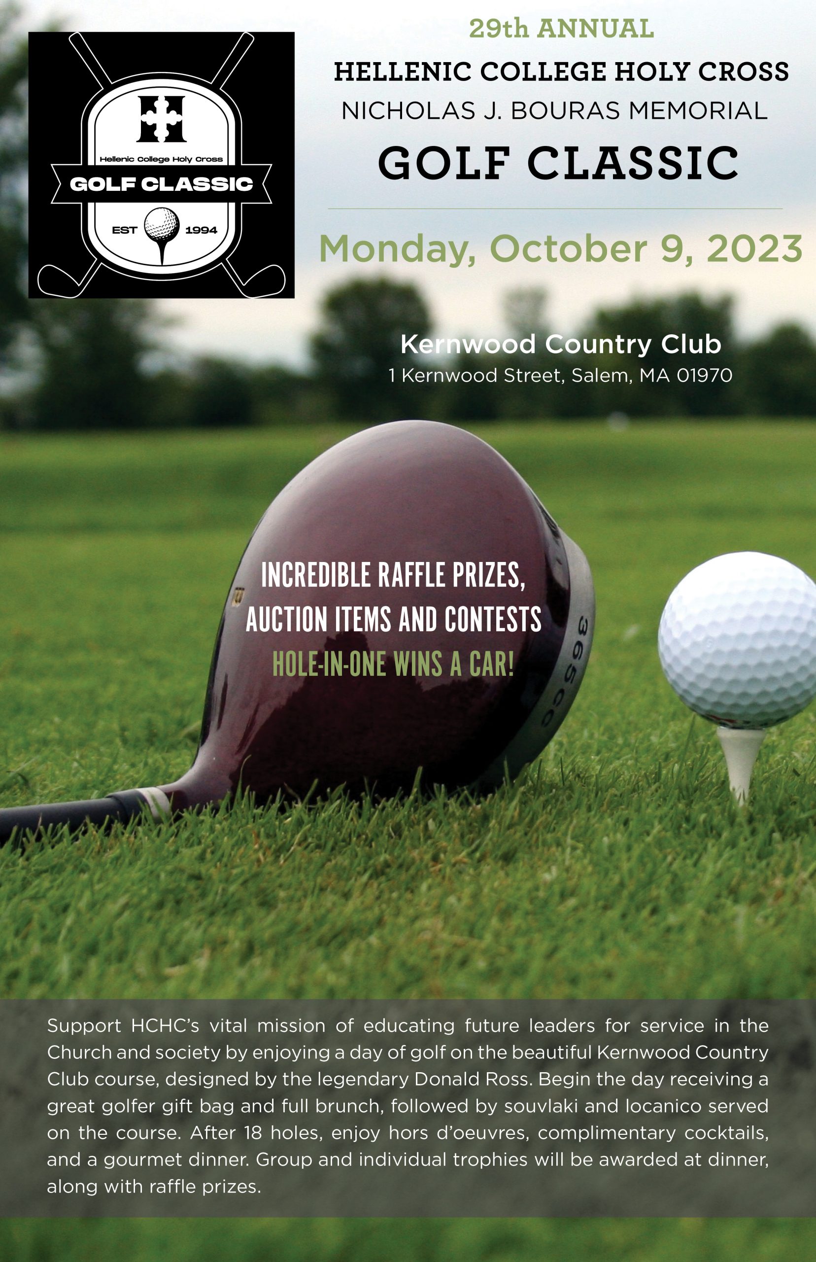 Annual Nicholas J. Bouras Memorial Hellenic College Holy Cross Golf Classic