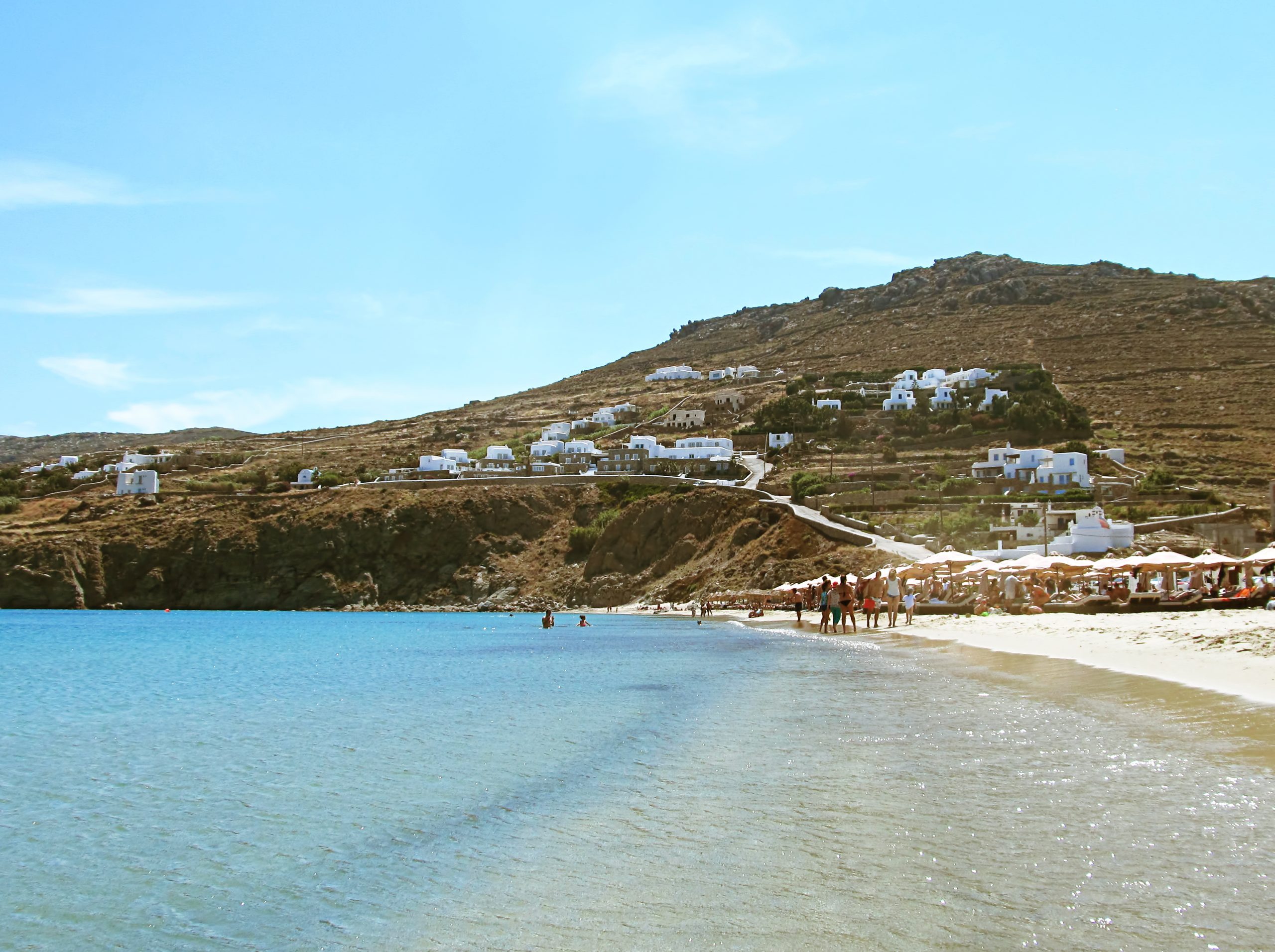 Lounge on Kalo Livadi Beach  on Mykonos