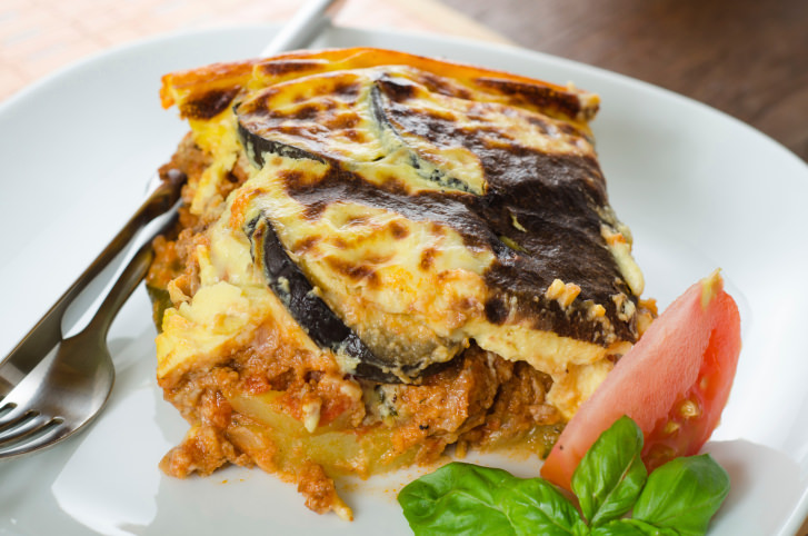 Dish of moussaka