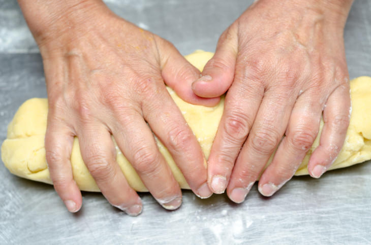 raw dough for biscuits in Italy