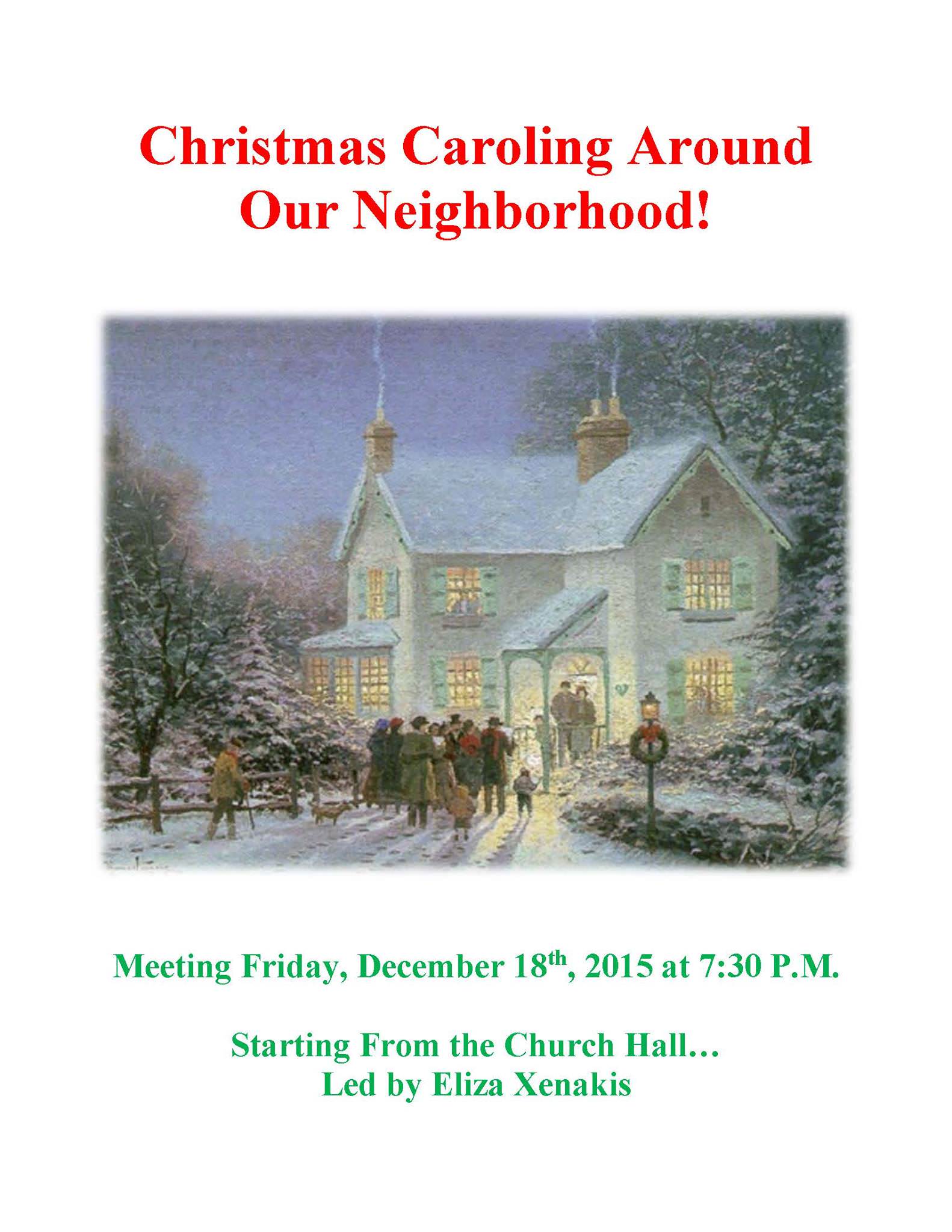 Christmas Caroling at St. Athanasius the Greek Church Arlington MA