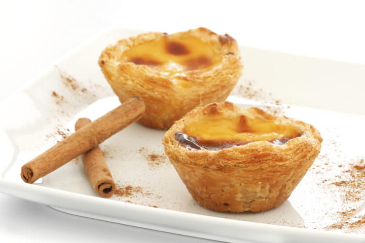 Typical Portuguese custard pies ("Pastel de Nata" or "Pastel de Belém").