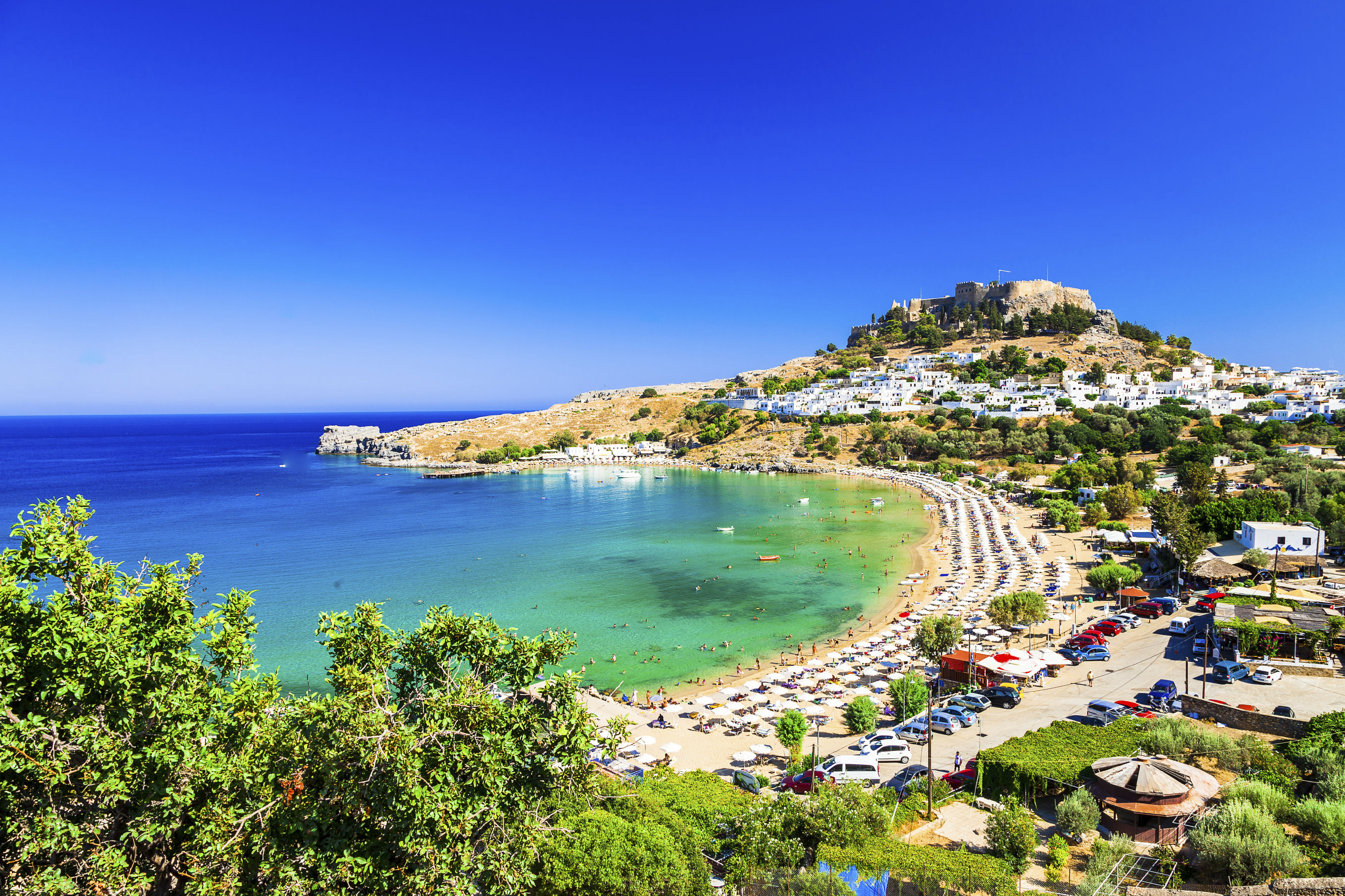 Rhodes island, Lindos beach . Greece