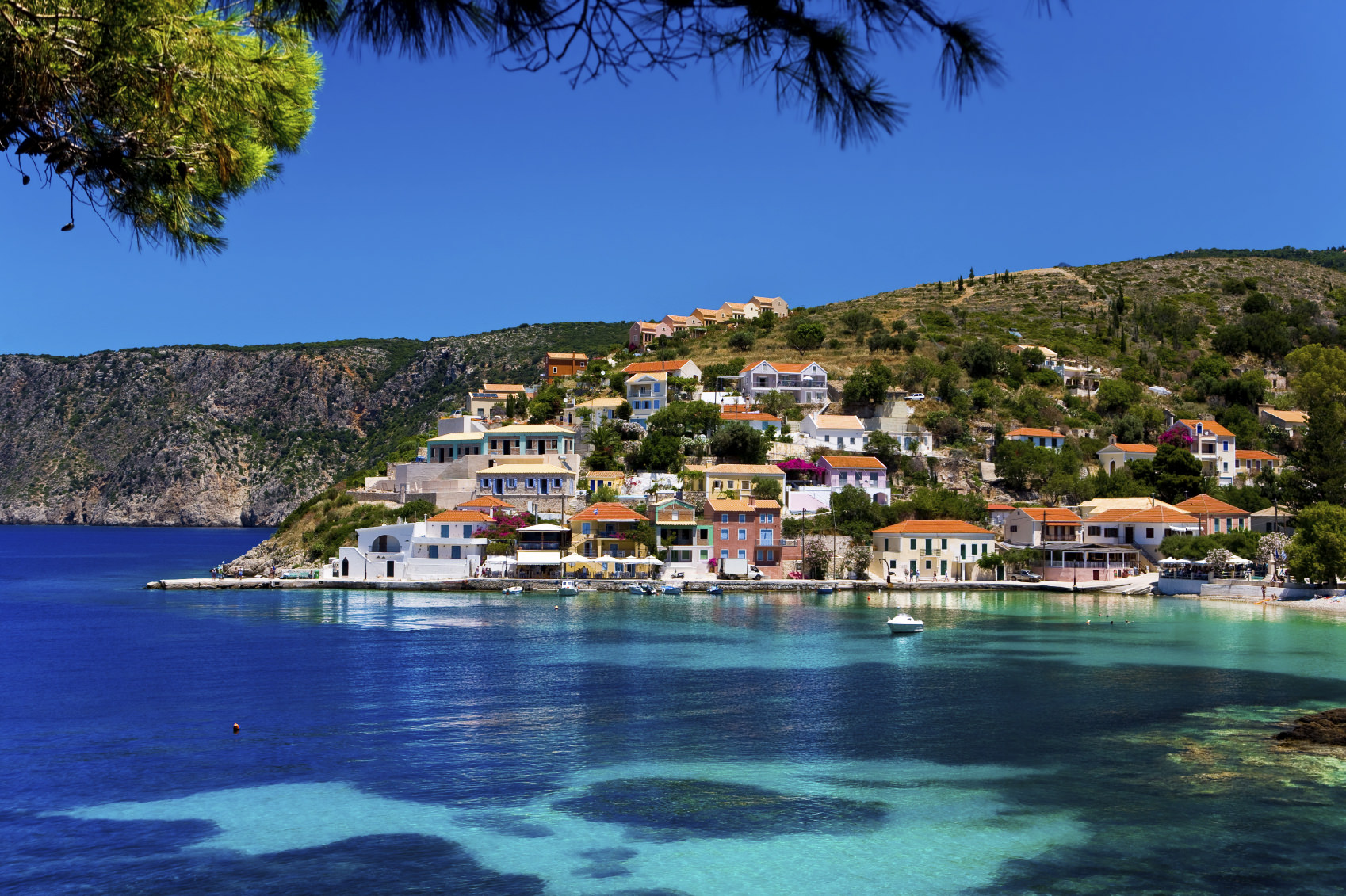 Greece. Ionian Islands - Cephalonia (Kefalonia). Asos (Assos), small rustic village on the west coast of the island