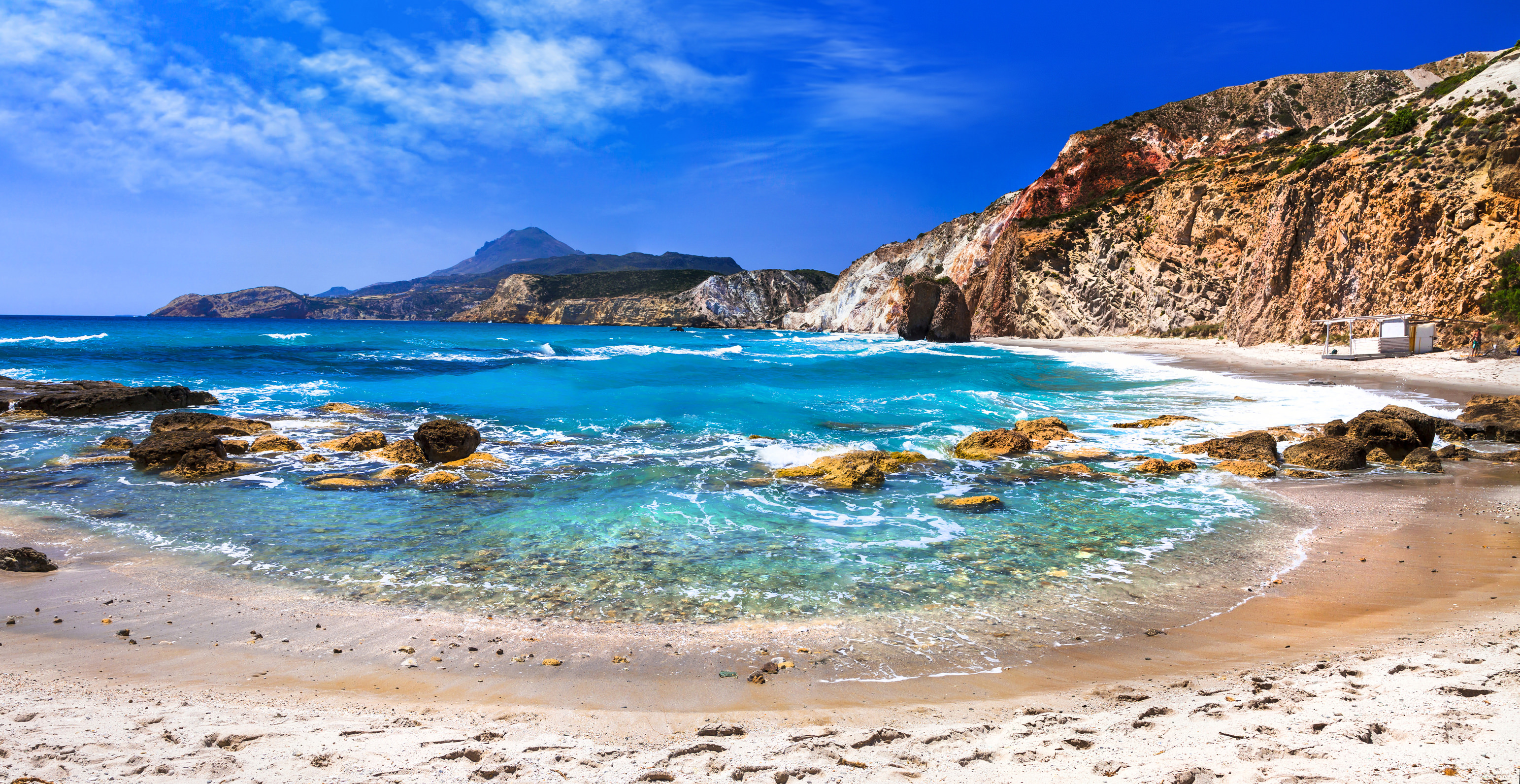 Beautiful Scenic Beaches Of Greek Island,Milos Island.