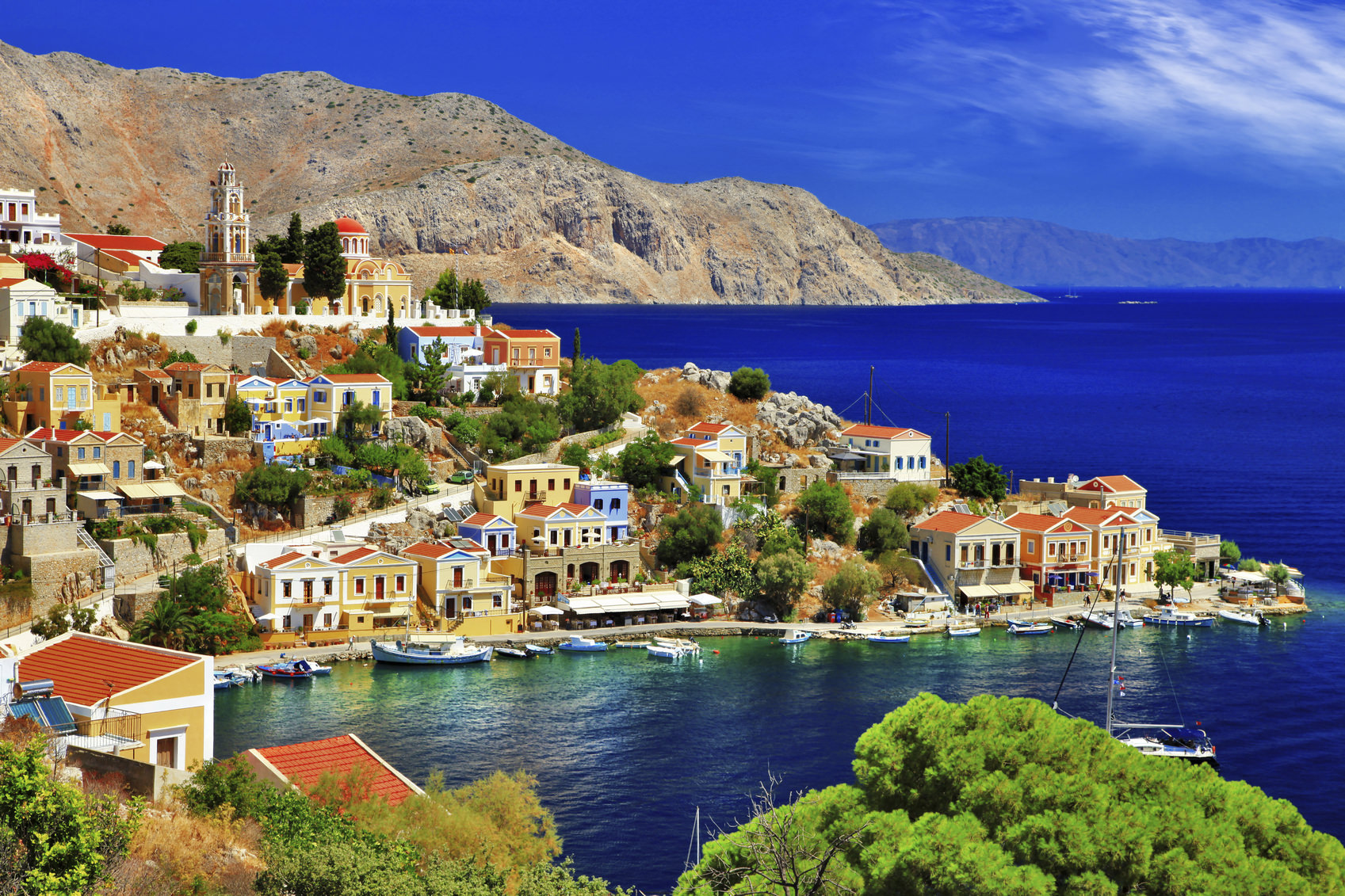 View of Symi island,