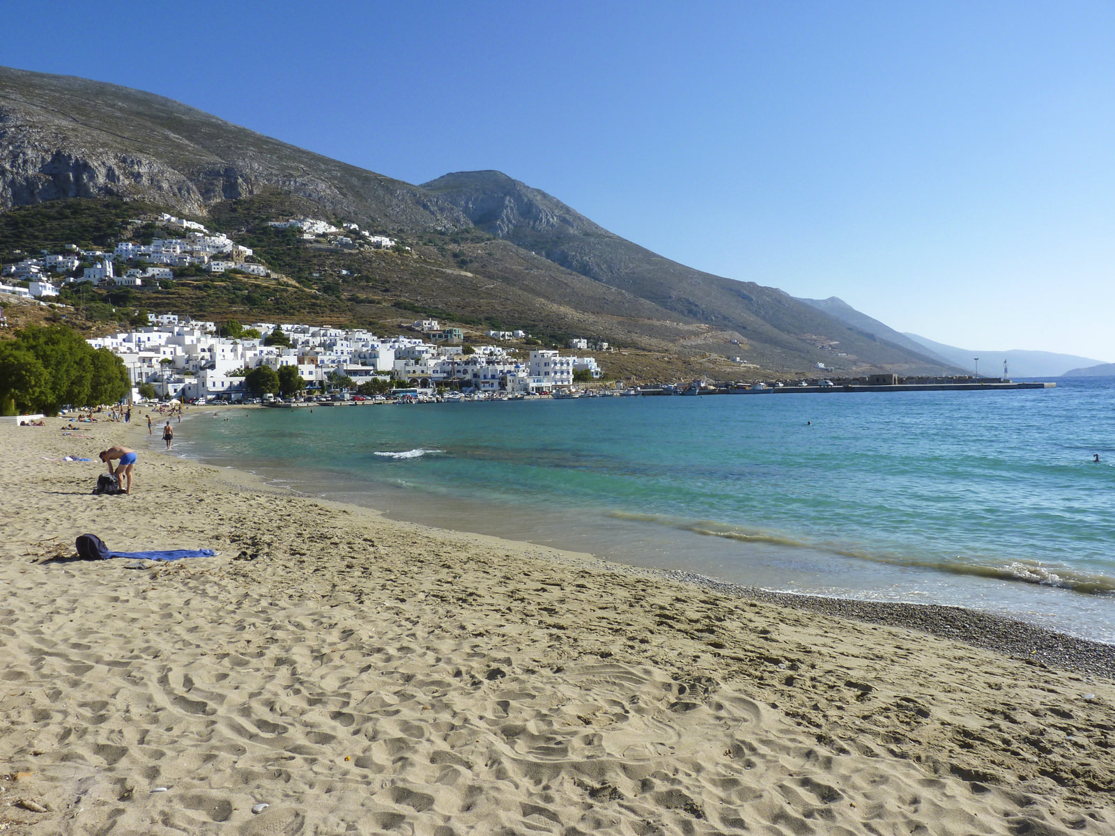 Beautiful old traditional Aigiali village in Amorgos island, Cyclades, Greece