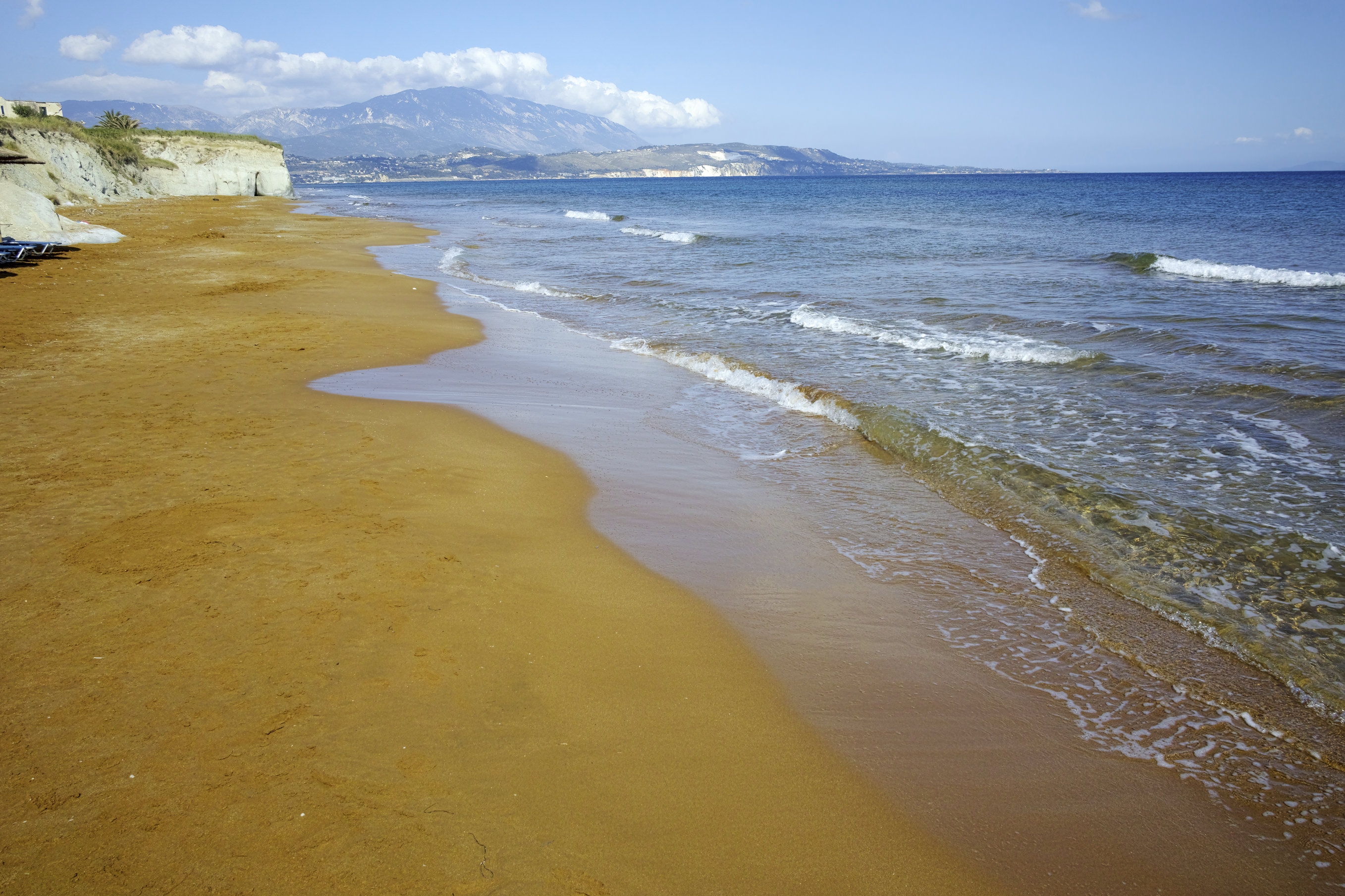 amazing view of Xi Beach,beach with red sand in Kefalonia, Ionian islands, Greece
