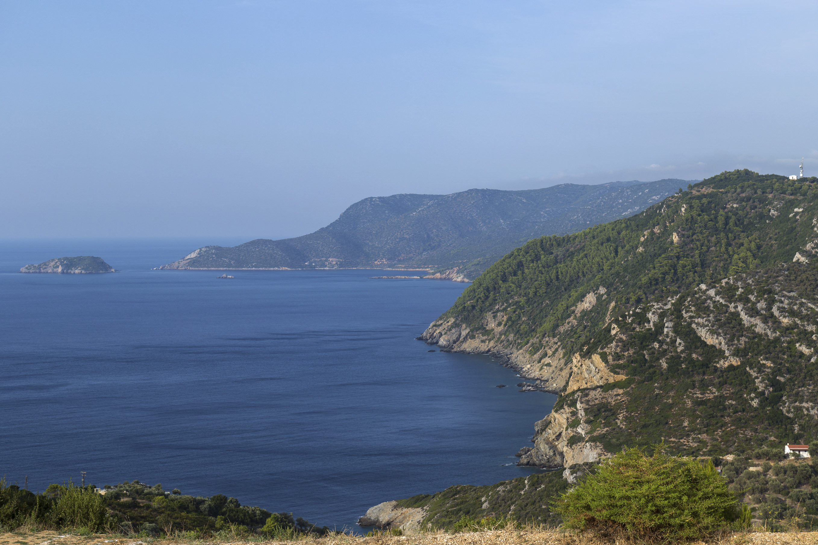 View from the old village (Chora) of Alonissos island, Northern Sporades, Aegean sea, Greece, Europe