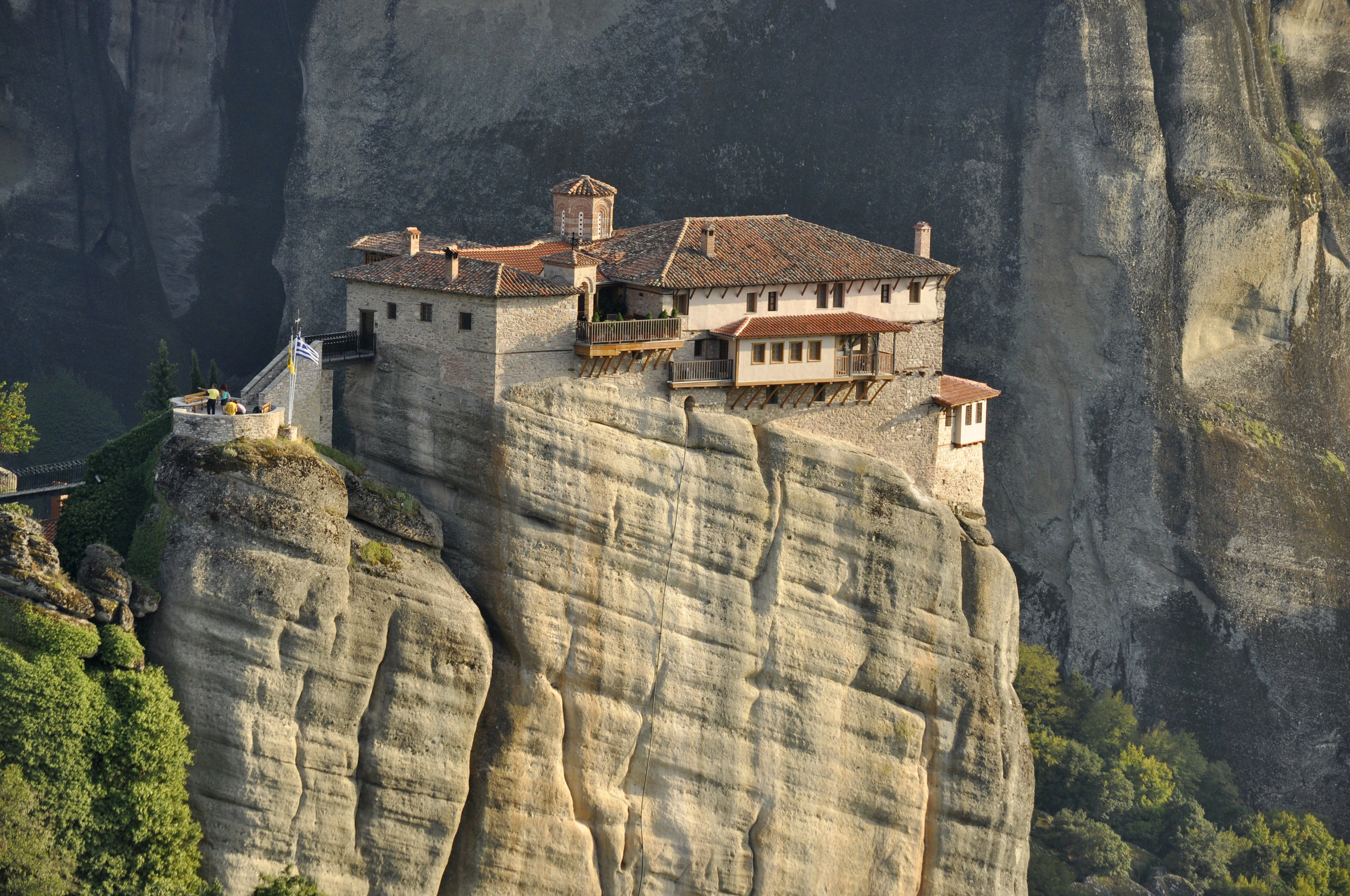 View of Rousano monastery at Meteora.