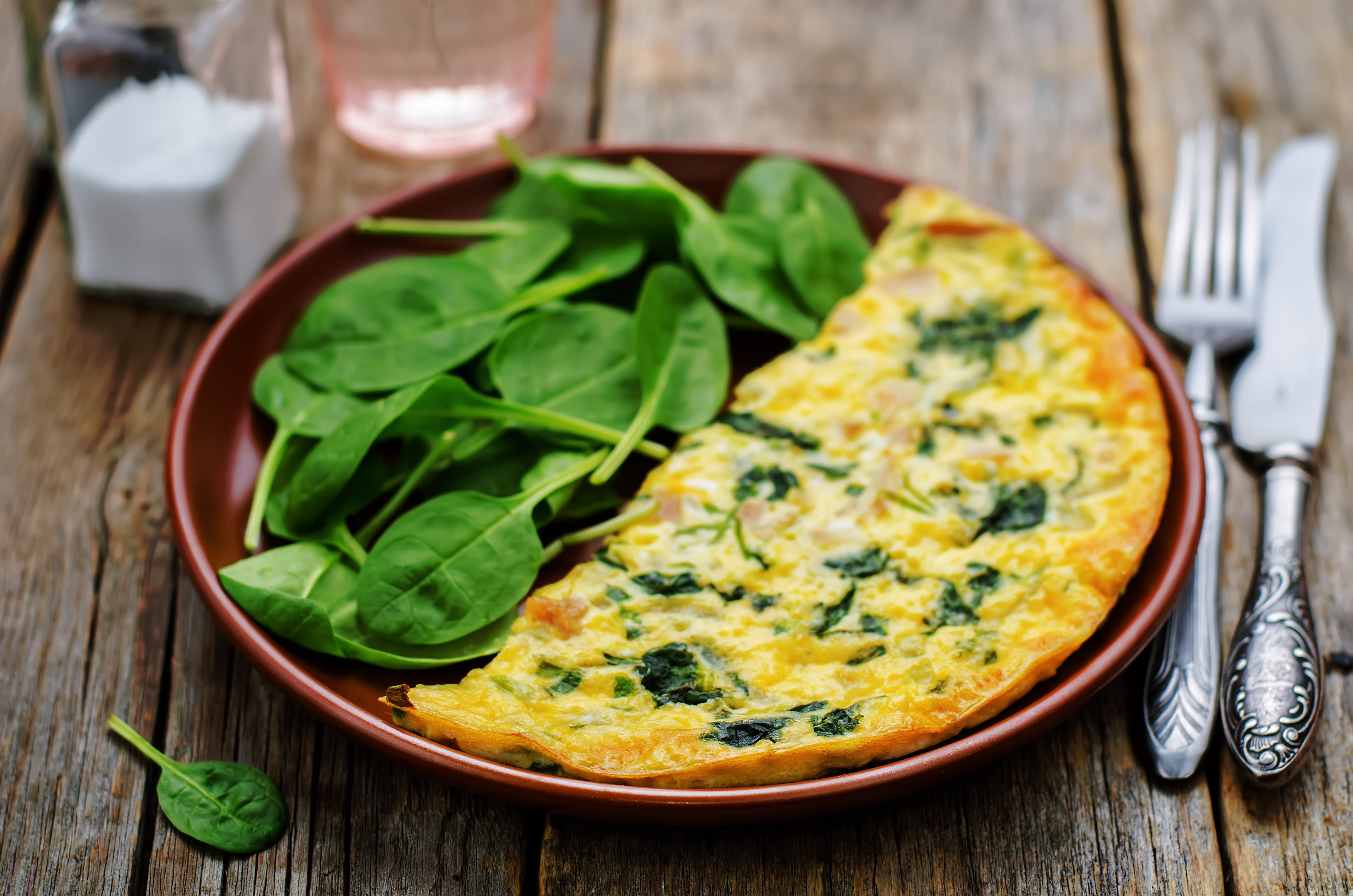 Recipe for Greek Style Omelet with Greens