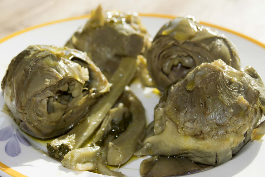 Recipe for Greek Style Artichokes with Fava Beans