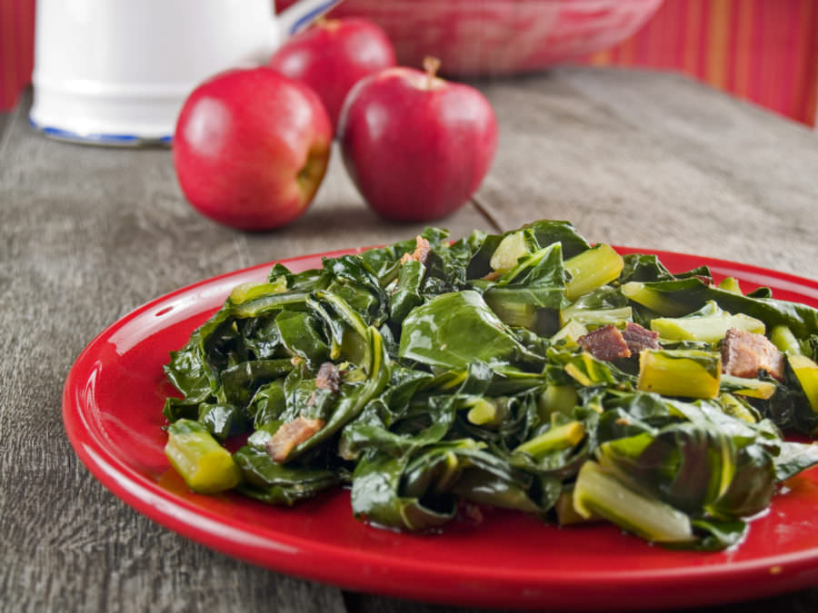 Recipe for Greek Collard Greens With Pancetta