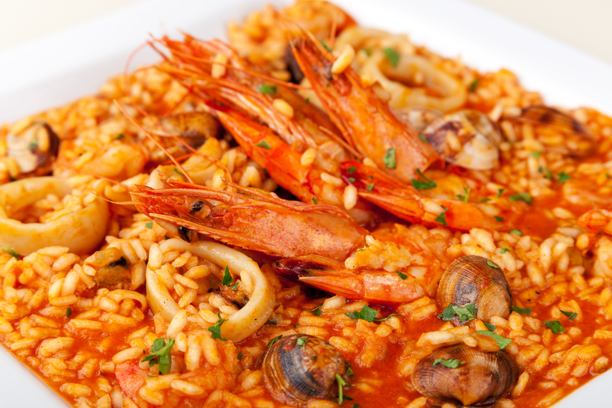 Recipe for Greek Style Seafood Pilaf.
