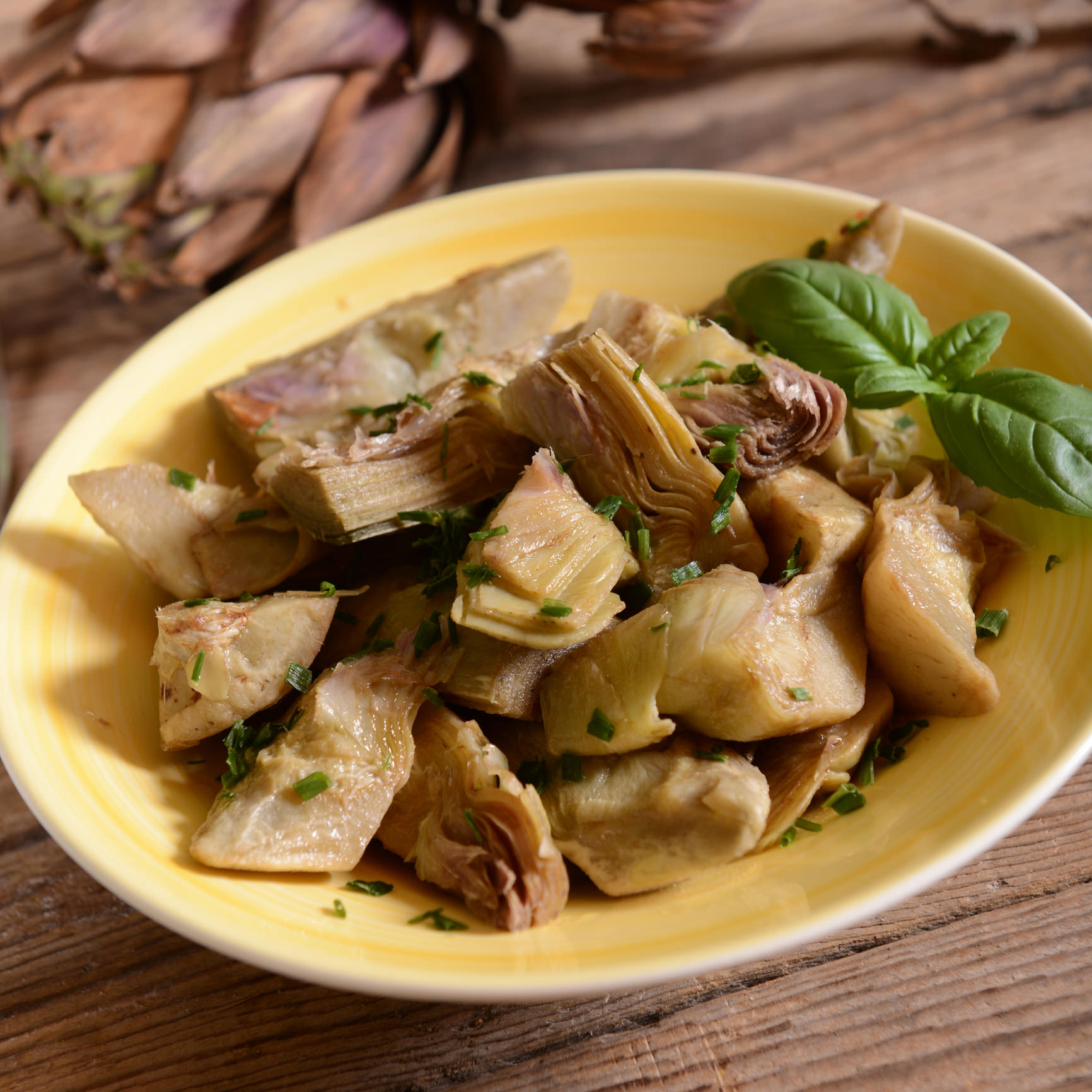 Recipe for Greek Style Artichokes with Lamb Chops