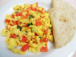 Recipe for Greek Style Scrambled Eggs With Saffron