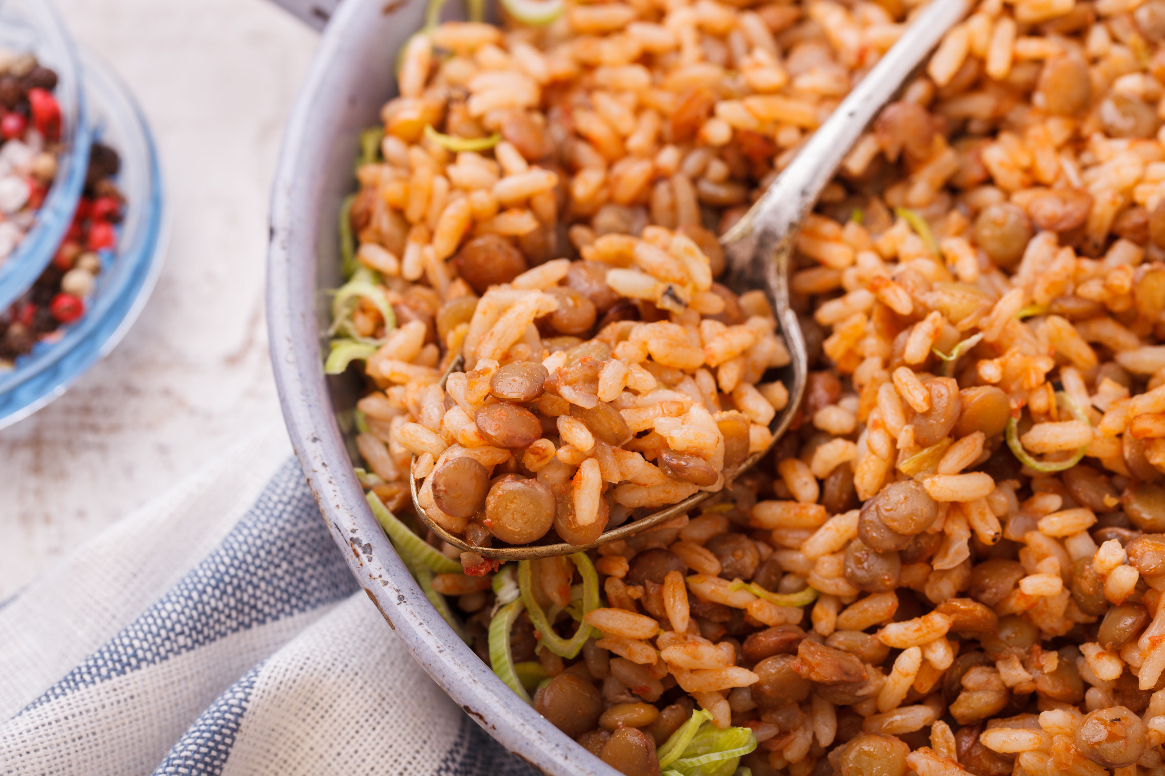 Recipe for Greek Style Lentil Rice Pilaf 