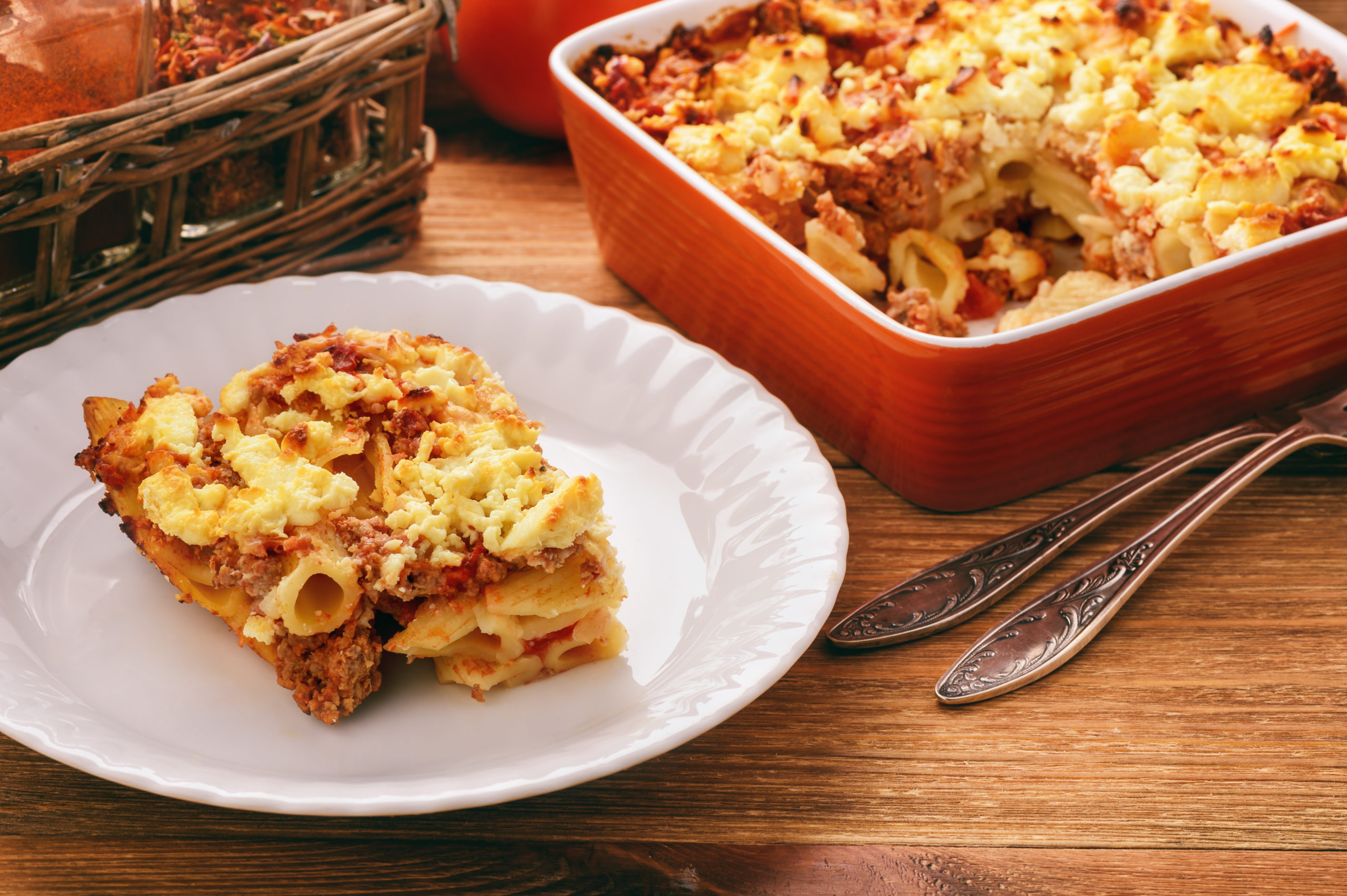 Пирог с макаронами