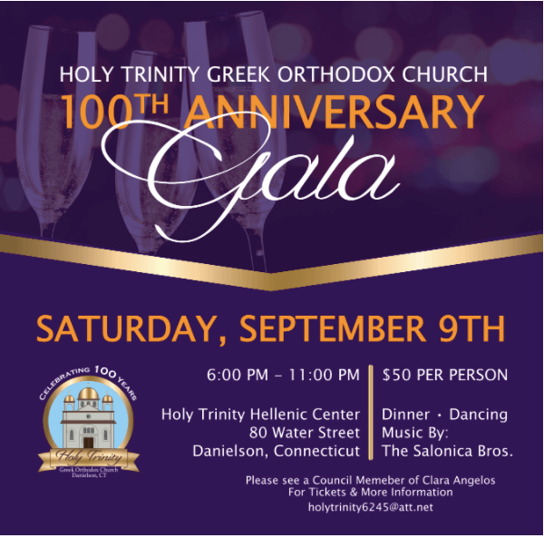 100th Anniversary Gala at Holy Trinity Greek Church in Danielson, CT