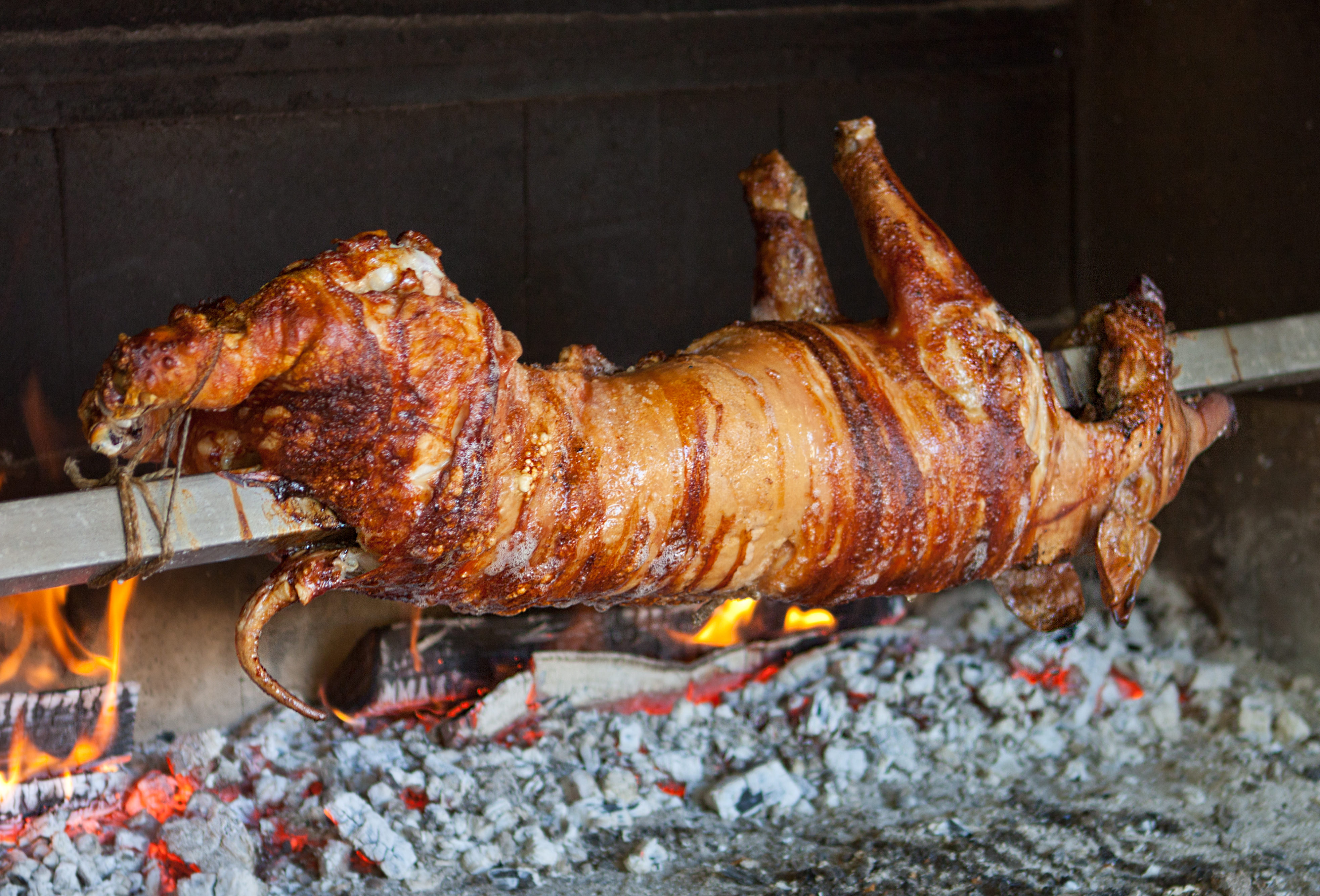 Recipe for Greek Style Spit Roasted Pig