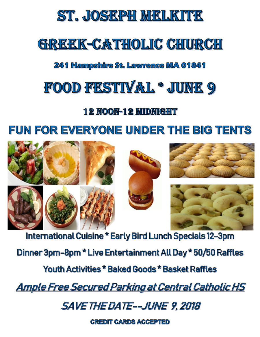Greek Festival at St. Joseph Melkite Greek Catholic Church Lawrence MA
