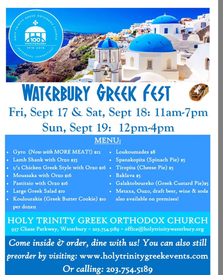 Greek Festival at Holy Trinity Greek Church Waterbury CT