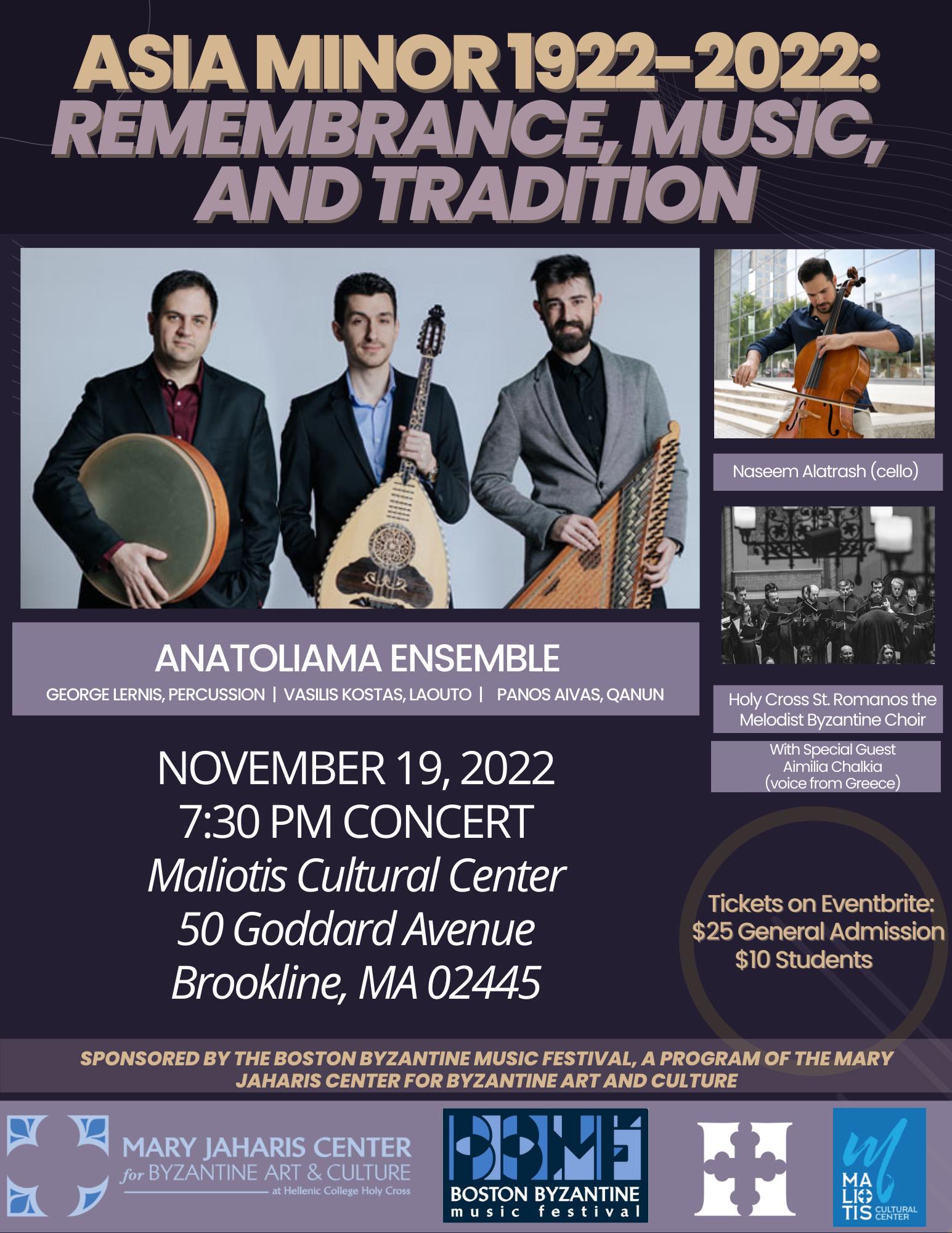 Asia Minor Greek Music Event at Maliotis Cultural Center Brookline MA